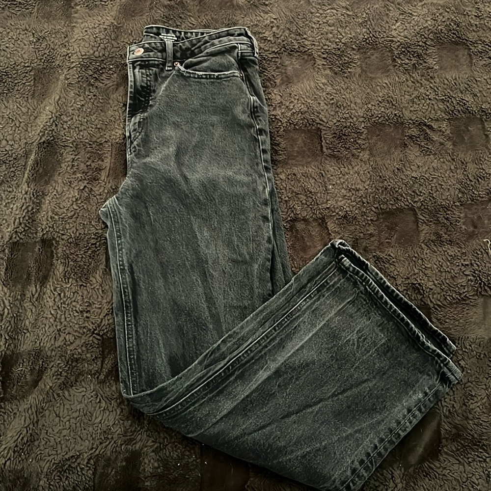 Old Navy Black Acid Wash Wide-Leg Jeans – Y2K Grunge Streetwear